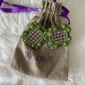 Dopodomani green earrings